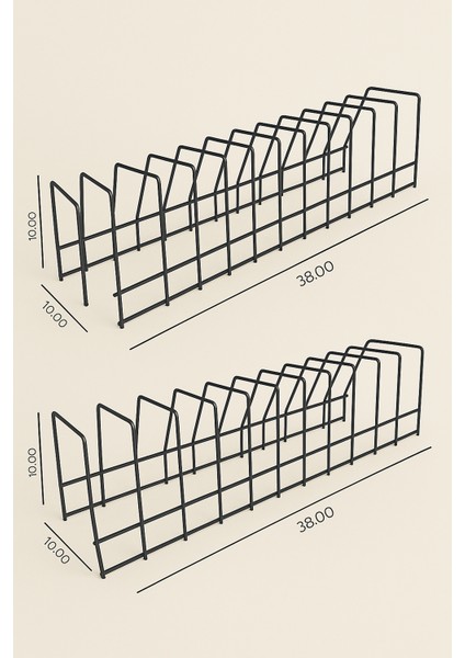 Yeni Model Siyah Tezgah Üstü Tabaklık | Tencere Kapak Düzenleyicisi | 10 Bölmeli ( 1 Adet ) fırsatları