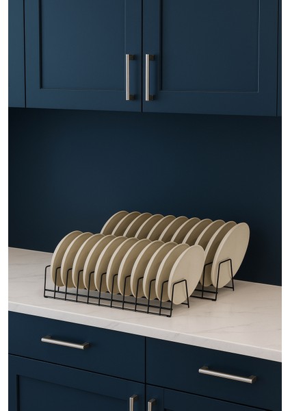 Yeni Model Siyah Tezgah Üstü Tabaklık | Tencere Kapak Düzenleyicisi | 10 Bölmeli ( 1 Adet ) indirimleri