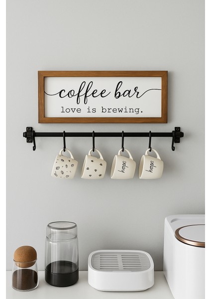 6 Kancalı Dekoratif Plastik Retro Mutfak Havlu Askısı, Fincan , Kupa Askısı | 35 cm | Montajlı Ürün modelleri