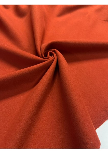 Kiremit Kırmızı Tüğlenmez Ithal Kaşe Kumaş Metrelik En 150 cm Kaban Ceket Mont Giyim Kumaşı