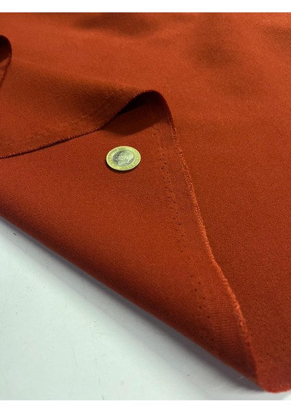 Kiremit Kırmızı Tüğlenmez Ithal Kaşe Kumaş Metrelik En 150 cm Kaban Ceket Mont Giyim Kumaşı