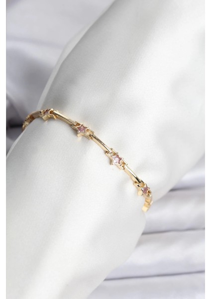Bfs Yıldız Model Gold Renk Pirinç Bileklik