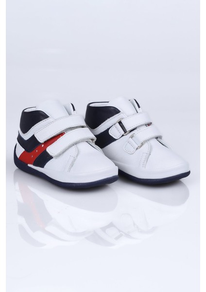 V.006 Hakiki Deri Bot Beyaz-Lacivert - 20 modelleri