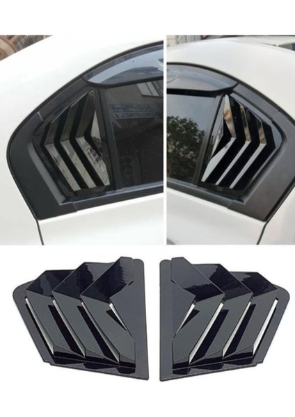 Roal Tunıng Civic Fb7 Uyumluarka Kelebek Cam Kaplama Vizör Rüzgarlık Piano Black 2012-15 Uyumlu