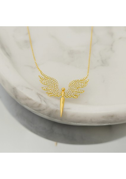 14 Ayar Altın Melek Kolye – Zarif Peri ve Anlamlı Tasarım fiyatları