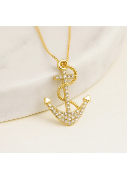 14 Ayar Altın Çapa Kolye, Deniz ve Özgürlük Temalı Zarif Kolye fiyatları