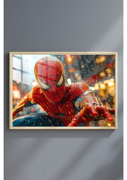 Süper Kahraman Çerçeveli Metal Poster Tablo fırsatları