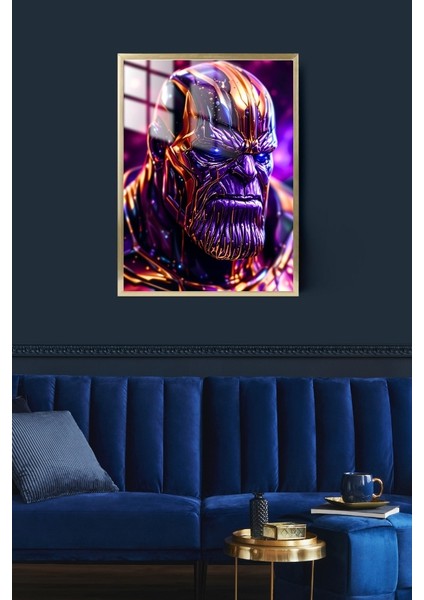Thanos Süper Kahraman Çerçeveli Metal Poster Tablo