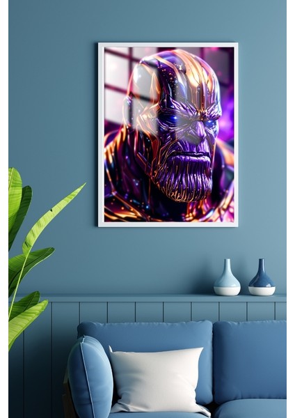 Thanos Süper Kahraman Çerçeveli Metal Poster Tablo fiyatları