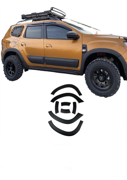 Roal Tunıng Dacia Duster 2018+ Düz Dodik ve Kapı Seti Kaplama – Abs Tuning Aksesuar (Roal Tuning)