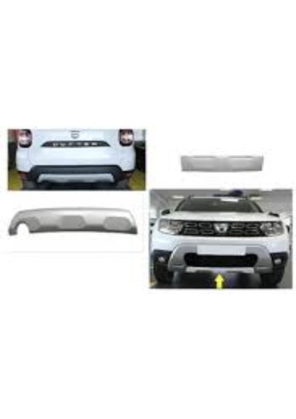 Roal Tunıng Dacia Duster Ön ve Arka Tampon Difüzör Koruma Park Sensörlü 2018 ve Üzeri