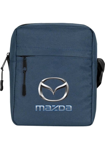 Mazda Logo Omuz Çantası Fermuarlı Lacivert Renk