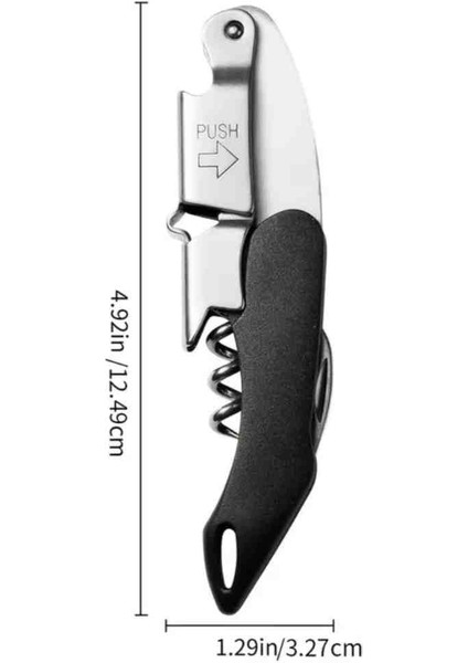 Tirbuşon Siyah Saplı Paslanmaz Çelik modelleri