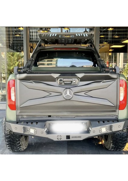 Roal Tunıng Mercedes-Benz X-Class Arka Bagaj Kaplama Kabartma – Mat Siyah 2017+ Araca Uyumludur.