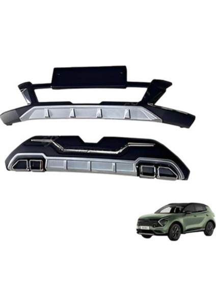 Roal Tunıng 2022+ Üzeri Uyumlu Kia Sportage Ön Arka Tampon Difizör Koruma Seti