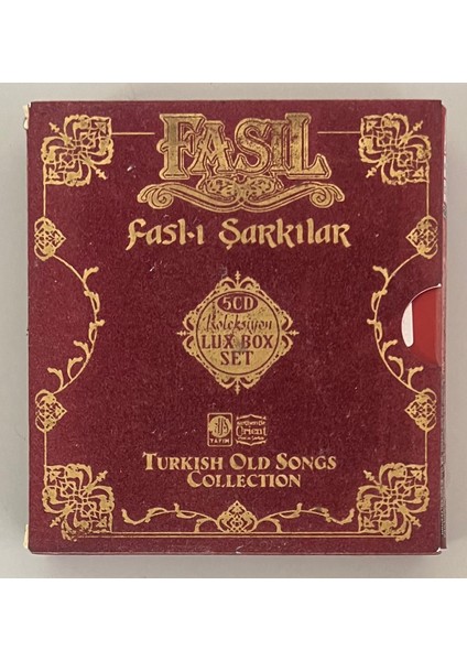 Fasıl Fasl-I Şarkılar 5 CD 73 Eserlik Lüx Box Set CD Kadife Kutulu (Orijinal Dönem Baskı Cd)