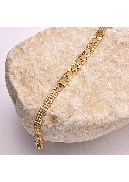 14 Ayar Altın Zincir Bileklik – Zarif ve Işıltılı Kadın Takıları fiyatları
