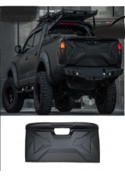 Roal Tunıng Nissan Navara Np 300 Arka Bagaj Kapak Kaplama Kabartma 2014-2020 Uyumlu