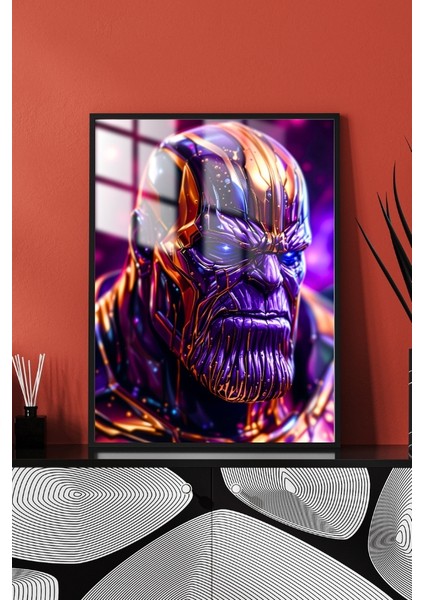 Thanos Süper Kahraman Çerçeveli Metal Poster Tablo modelleri
