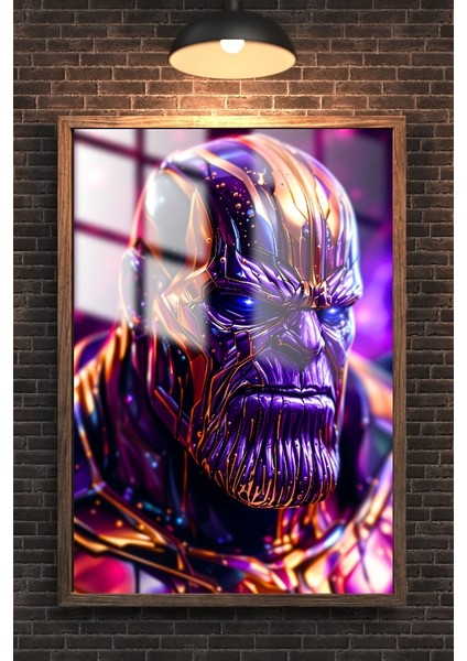 Thanos Süper Kahraman Çerçeveli Metal Poster Tablo fırsatları