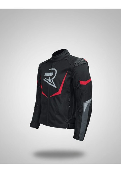 Hawk Kırmızı 3 Katmanlı 4 Mevsim Unisex Motosiklet Montu + ELDİVEN VE BUFF HEDİYELİ