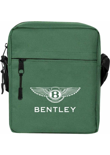 Bentley Logo 2 Omuz Çantası Fermuarlı Yeşil Renk