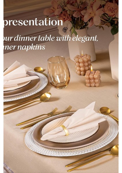 25 Adet Kullanat Kraft Peçete Dekoratif Servis Sunum Peçetesi