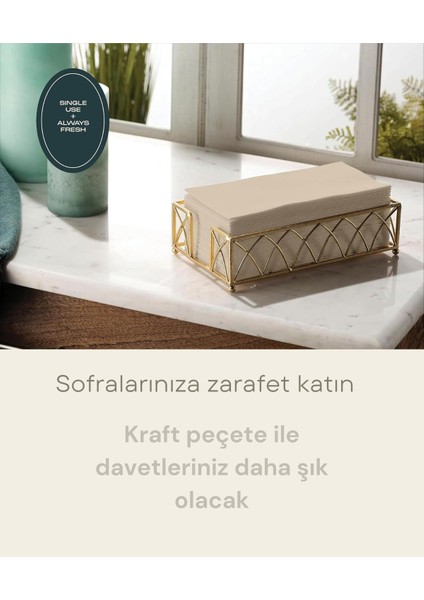 25 Adet Kullanat Kraft Peçete Dekoratif Servis Sunum Peçetesi indirimleri