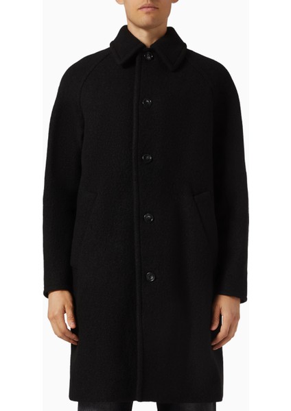 Gaston Siyah Keçe Yün Erkek Kaban