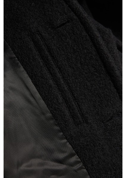 Gaston Siyah Keçe Yün Erkek Kaban fırsatları