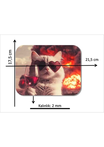 Cool Kedi Baskılı Mouse Pad modelleri