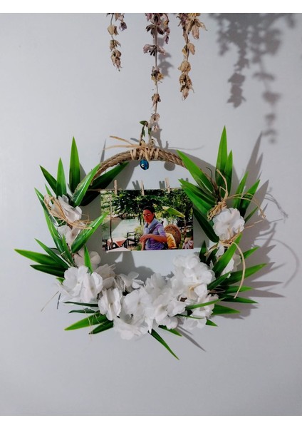 Dekoratif Duvar Süsü/resimçerçevesi Beyaz Çiçek/tropikal