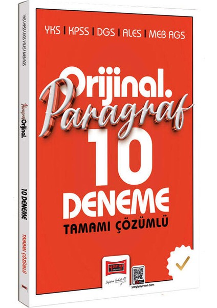 Yargı Yayınları Yks Kpss Dgs Ales Meb-Ags Orijinal Paragraf Tamamı Çözümlü 10 Deneme