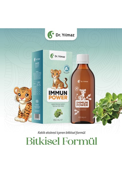 Immunpower Bitkisel Şurup + Gıda + Kekik Ekstresi modelleri