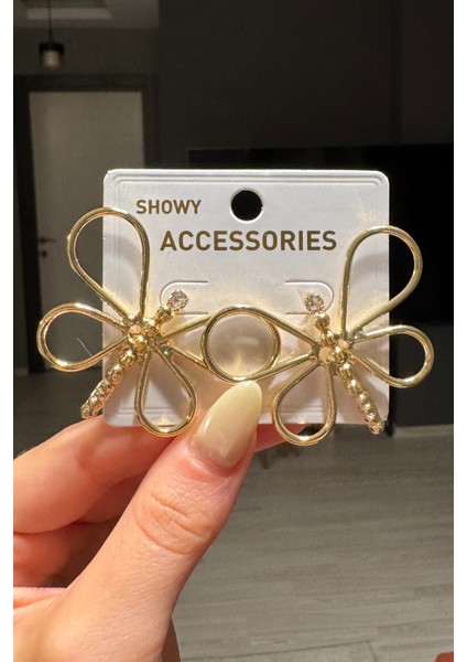 Kadın Gold Büyük Boy Küpe