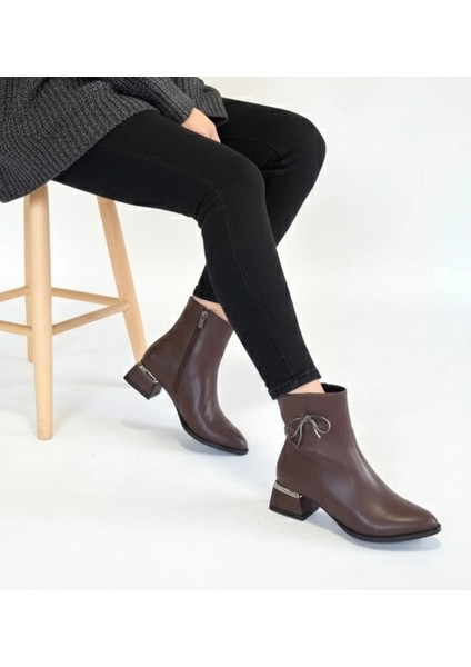 Harly Kahverengi Cilt Topuklu Bot