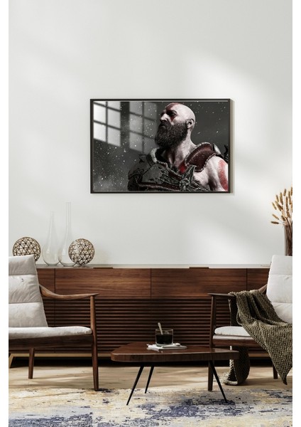 God Of War Çerçeveli Metal Poster Tablo