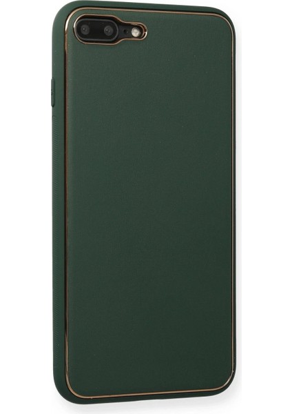 Ieg iPhone 7 Plus Kılıf Coco Deri Silikon Kapak - Yeşil fiyatları