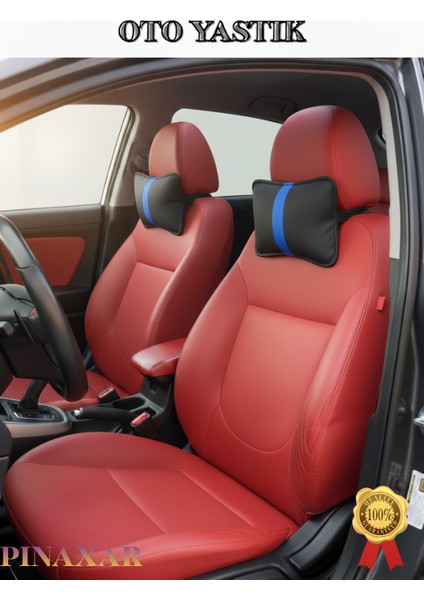 Bentley Bentayga 2016 ve Sonrası Oto Koltuk Mavi Şerit Boyun Yastığı 2 Adet