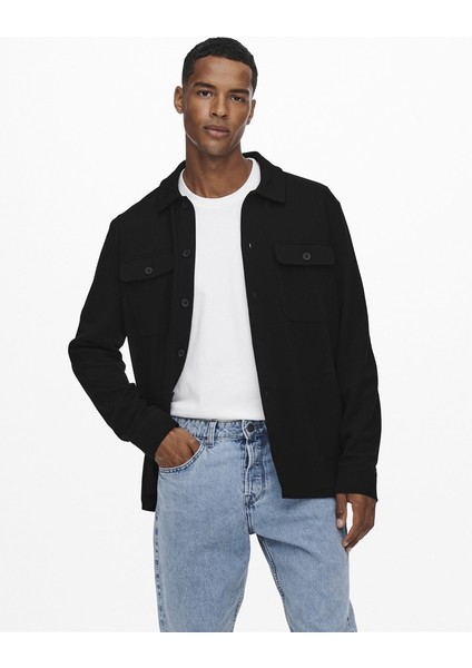 Onsnewkodyl Overshırt Sweat Noos Erkek Siyah Uk Gömlek - 22021279 modelleri