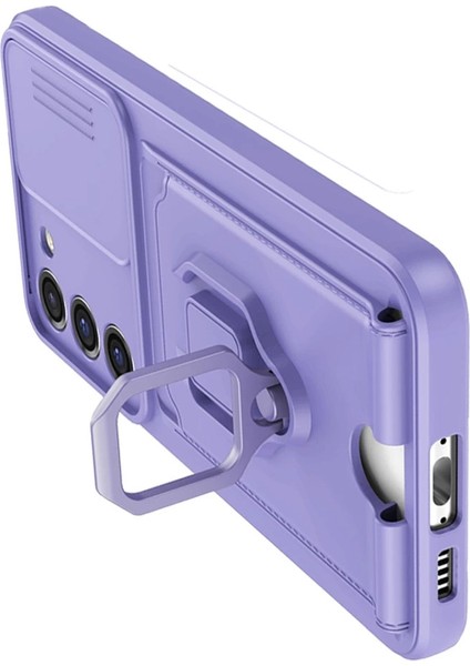Samsung Galaxy S23 Plus Kılıf Zuma Kartvizitli Yüzüklü Silikon - Lila modelleri