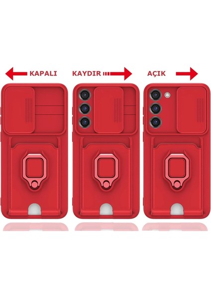 Samsung Galaxy S23 Plus Kılıf Zuma Kartvizitli Yüzüklü Silikon - Lila fırsatları