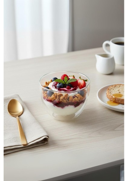 Çift Cidarlı Cam Kase 250 ml 10 cm modelleri