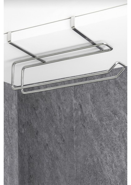 Krom Çok Amaçlı Dolap Kapağı ve Raf Altı Kağıt Havlu Askısı | Metal modelleri