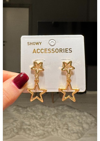 Kadın Yıldız Sallantılı Küpe