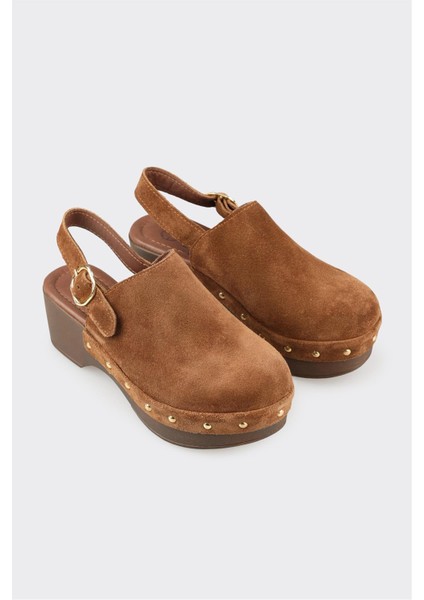 Camel Deri Kadın Terlik fiyatları