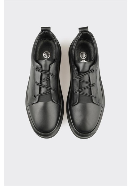 Siyah Deri Erkek Günlük Ayakkabı fırsatları