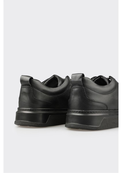 Siyah Deri Erkek Günlük Ayakkabı indirimleri