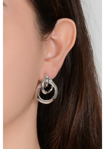 Kadın Gold Tarz Halka Küpe