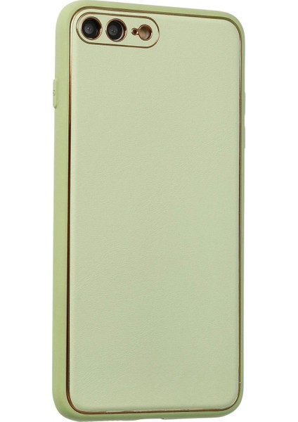 Ieg iPhone 7 Plus Kılıf Coco Deri Silikon Kapak - Açık Yeşil fiyatları